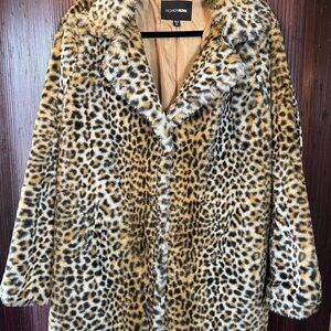 Fashion Nova Animal Print Teddy Jacket